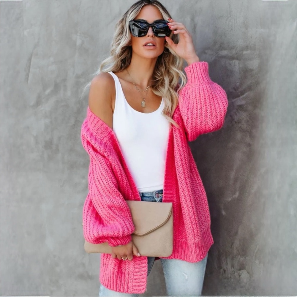 Bubblegum Pink Cardigan
